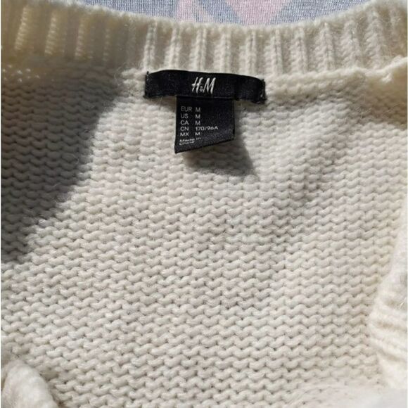 H&M Sleeveless M Knitted Faux Fur Open Women's Cardigan.Condition: good - Picture 2 of 7